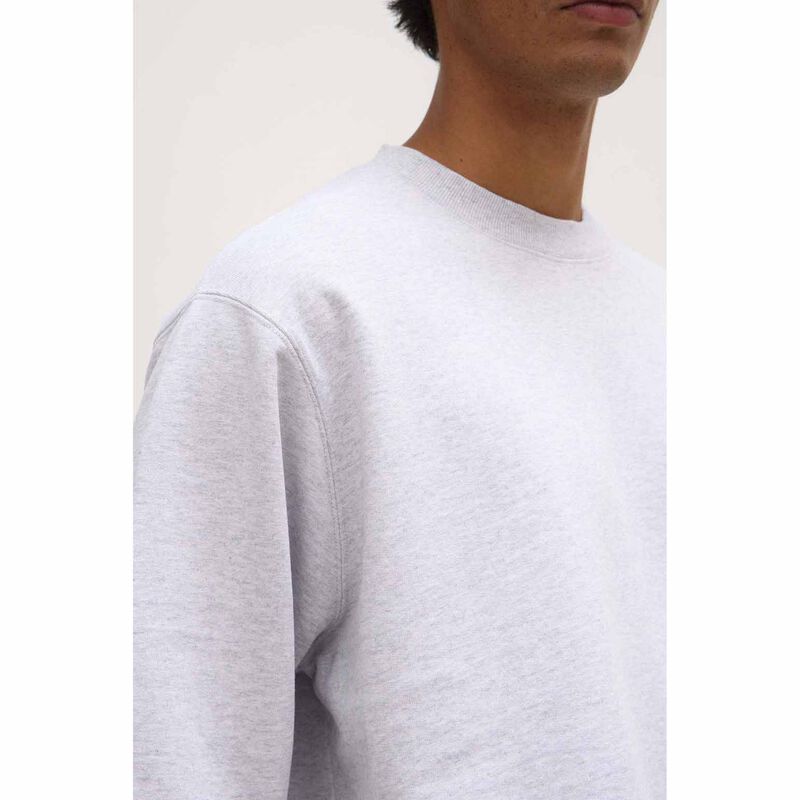 Assembly Label Mens Weekender Crew Neck Fleece Heather Grey Marle image number 2
